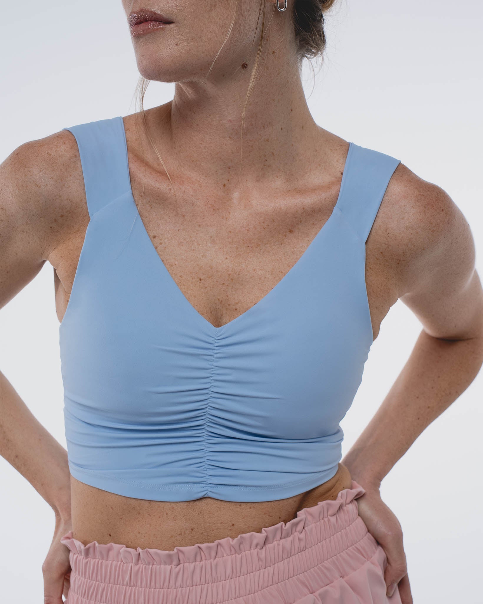 RUCHED TOP FROSTING BLUE