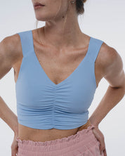 RUCHED TOP FROSTING BLUE