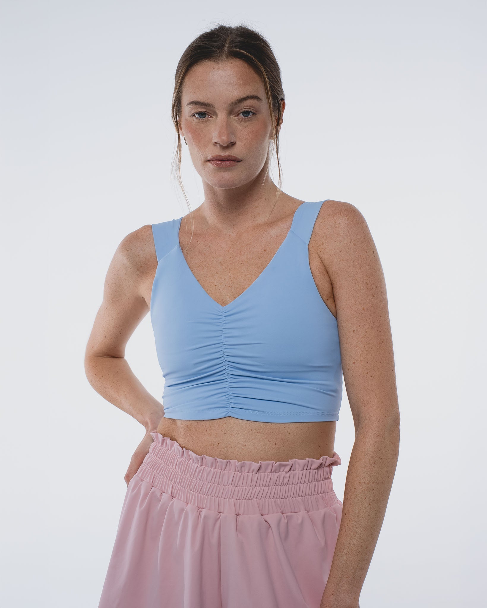 RUCHED TOP FROSTING BLUE