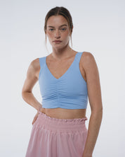 RUCHED TOP FROSTING BLUE