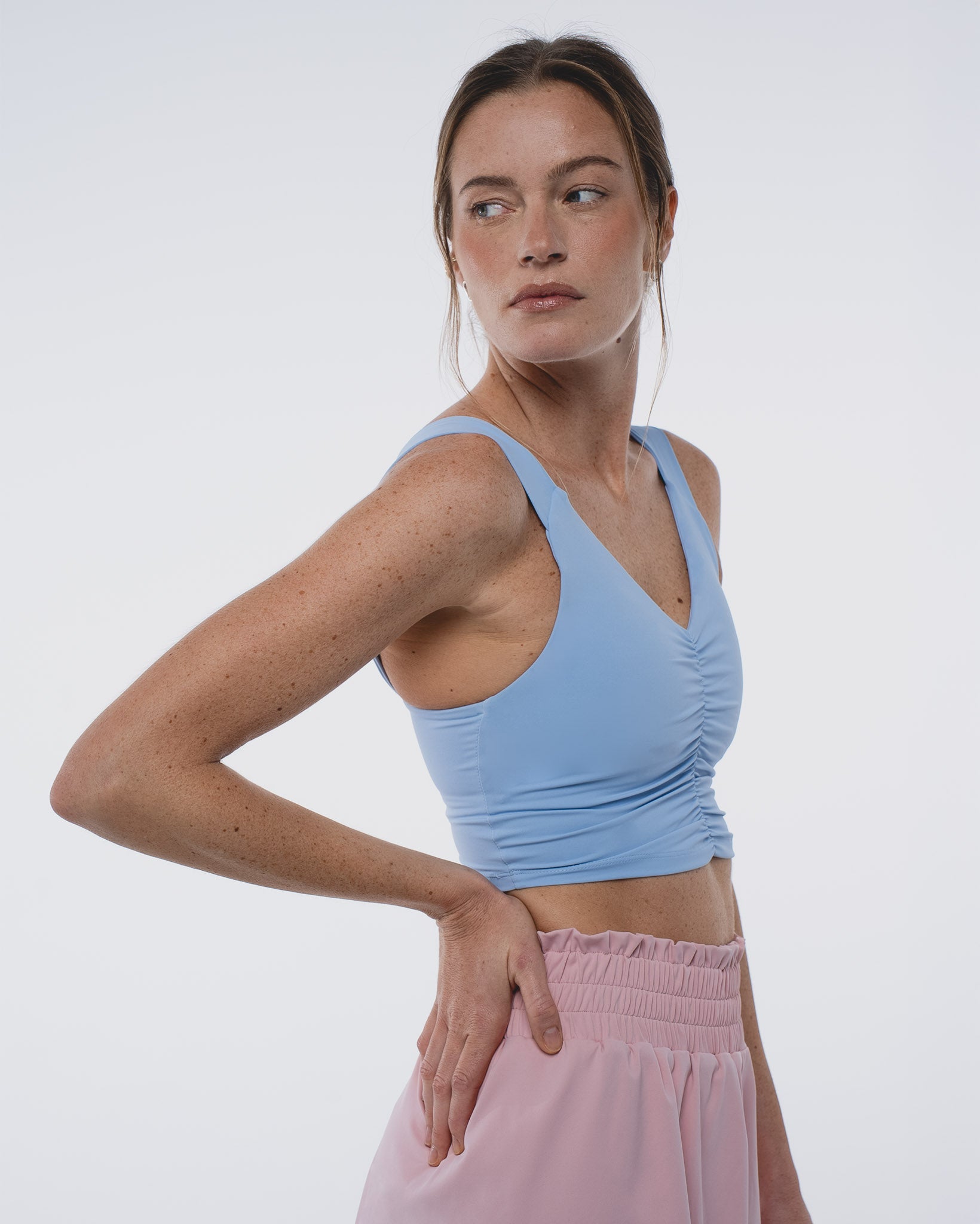 RUCHED TOP FROSTING BLUE