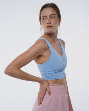 RUCHED TOP FROSTING BLUE