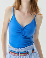 V-NECK TOP POP BLUE