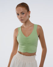 RUCHED TOP PISTACCIO