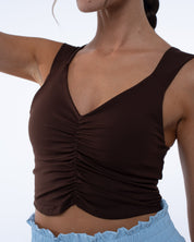 RUCHED TOP CHOCOLATE