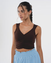 RUCHED TOP CHOCOLATE