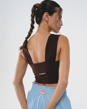 RUCHED TOP CHOCOLATE