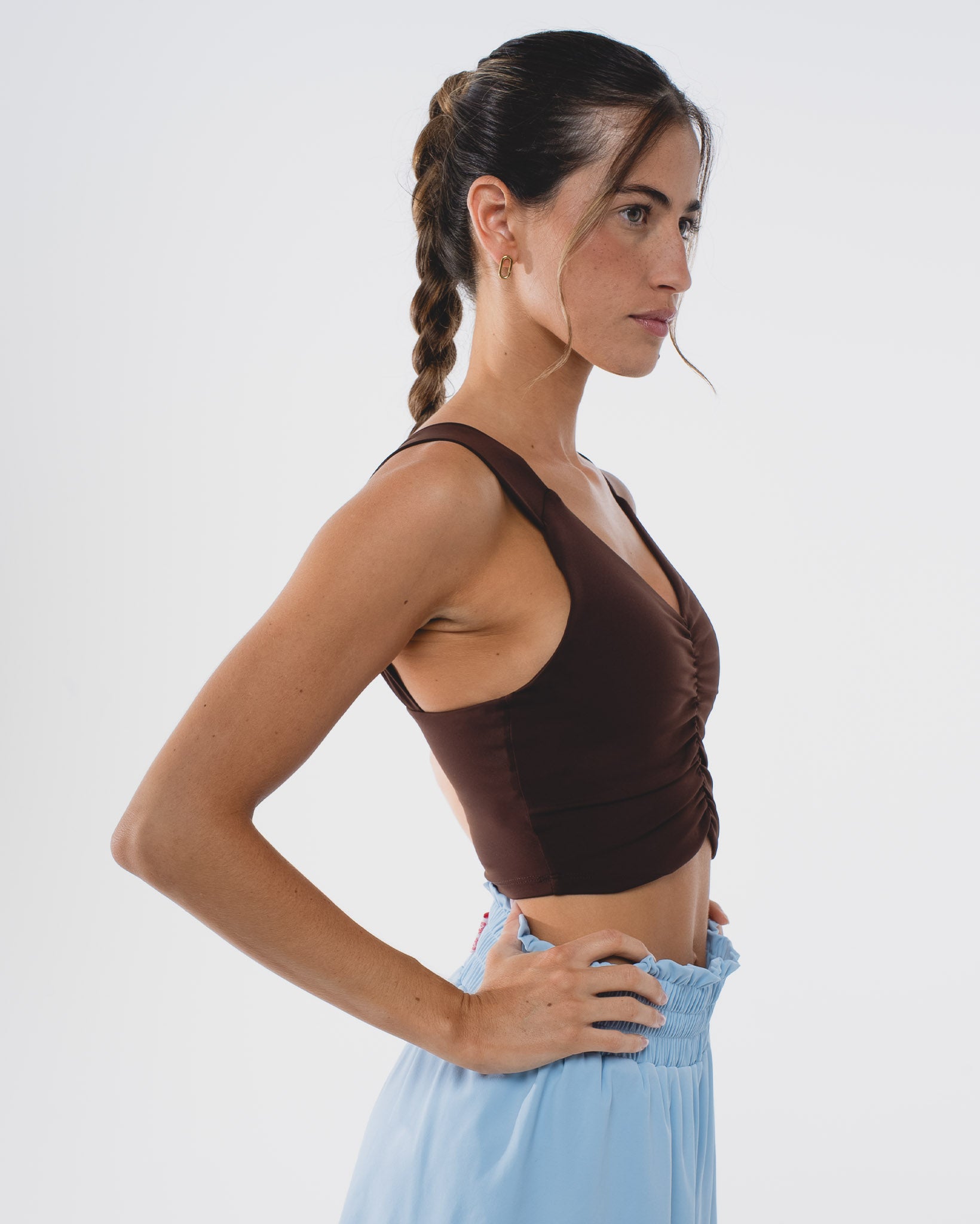 RUCHED TOP CHOCOLATE