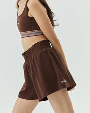 FLARE SHORTS CHOCOLATE
