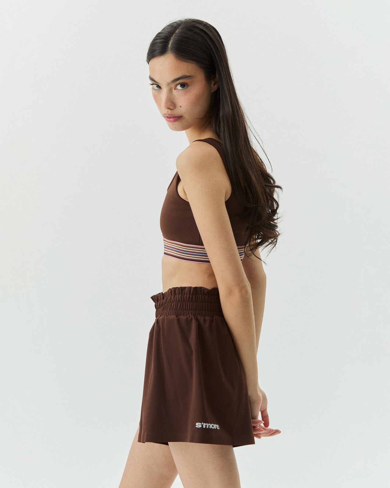 FLARE SHORTS CHOCOLATE