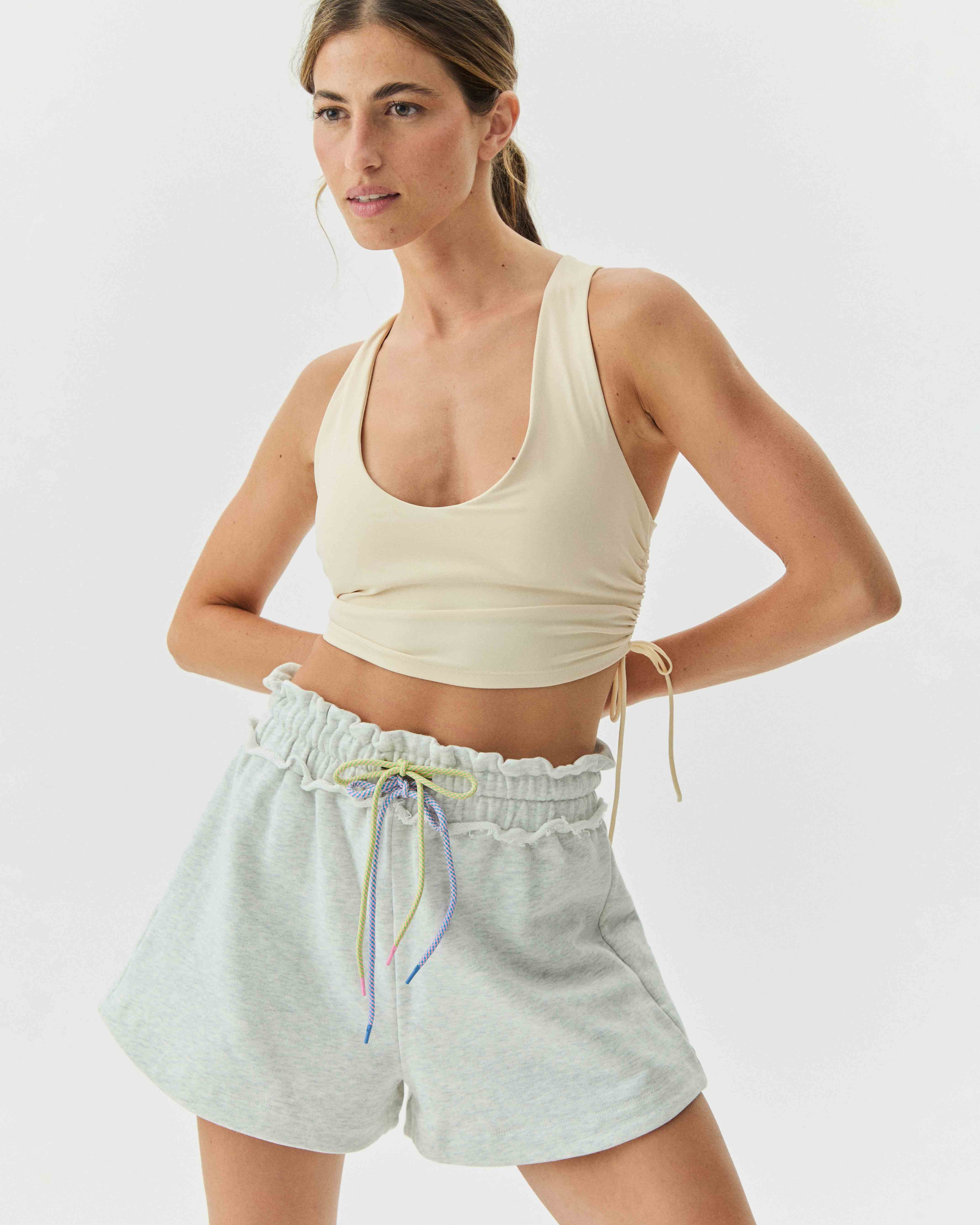 SWEATSHORT HEATHER GRAY