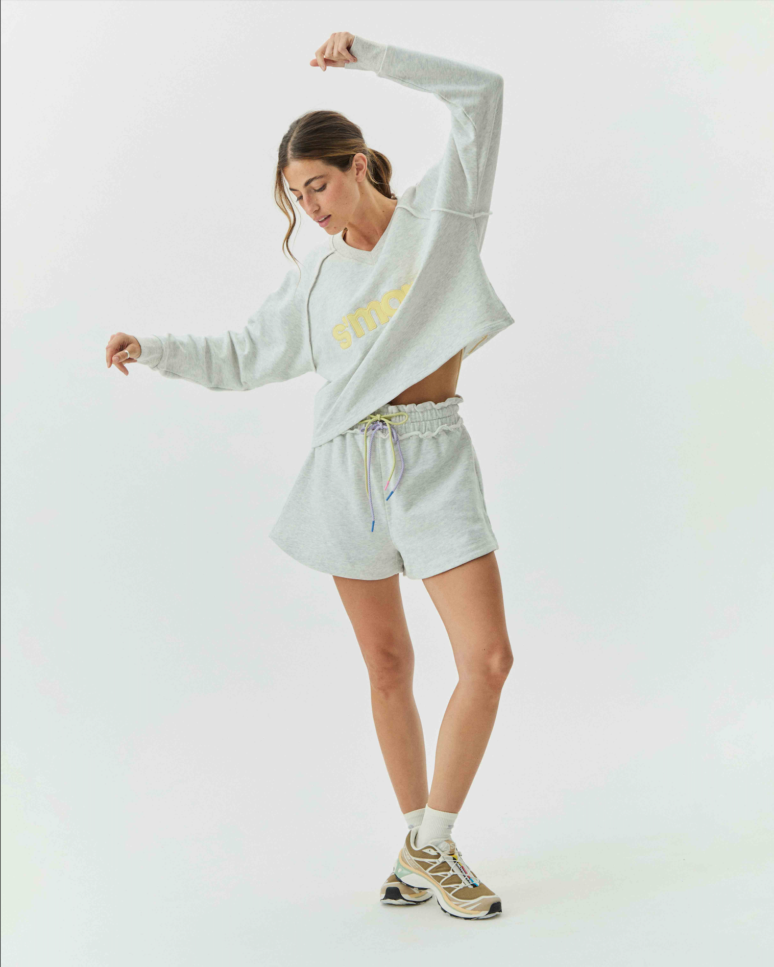SWEATSHORT HEATHER GRAY