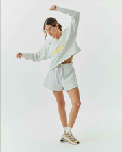 SWEATSHORT HEATHER GRAY
