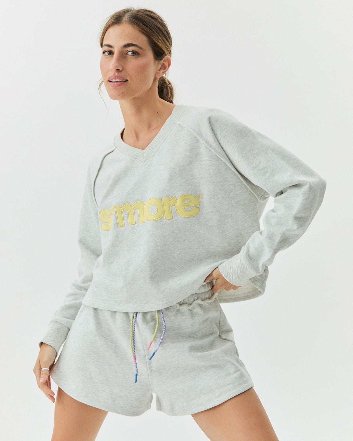 SWEATSHORT HEATHER GRAY
