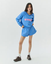 SWEATSHIRT CERULEAN BLUE