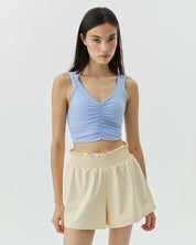 RUCHED TOP COTTON CANDY BLUE