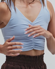 RUCHED TOP FROSTING BLUE