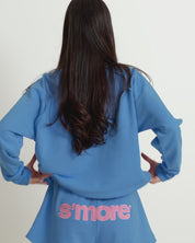 SWEATSHORT CERULEAN BLUE