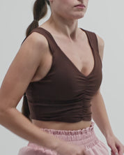 RUCHED TOP CHOCOLATE