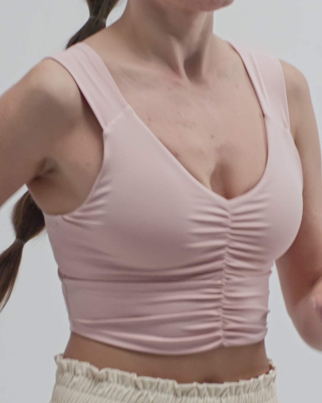 RUCHED TOP COTTON CANDY